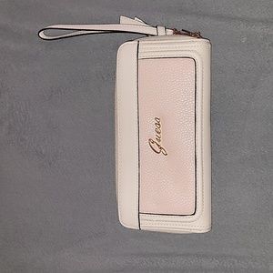 Light Pink Guess Zip Organizer